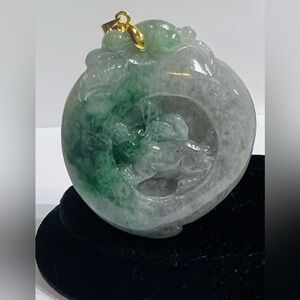 Burmese monkey jade pendant